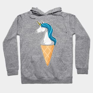 Unicorn with Waffle ice cream Hoodie